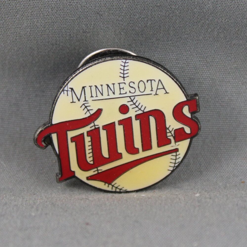 Vintage Baseball Pin - Minnesota Twins Baseball Logo - Stamped Pin